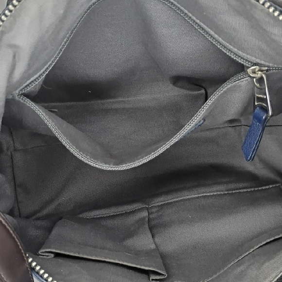 Coach Molly Purse Two-Tone Leather Satchel Bag — Navy Blue & Hot Pink 21134 - Picture 14 of 16